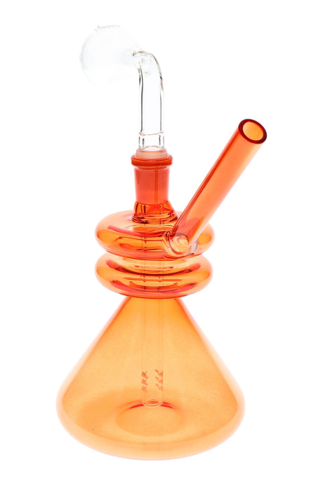 Colored Beaker Oil Burner “Double Donut” – 6″ – Glass-on-Glass – Assorted