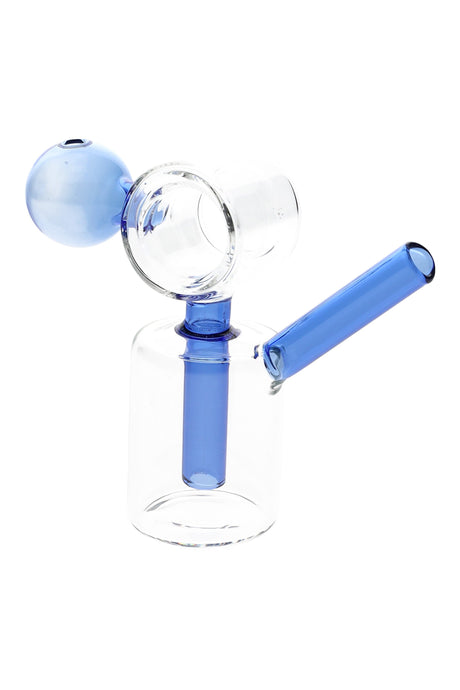 Colored Glass Donut Recycler Oil Burner “Loop Mini” – 4″ – Assorted Colors