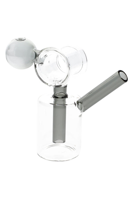 Colored Glass Donut Recycler Oil Burner “Loop Mini” – 4″ – Assorted Colors