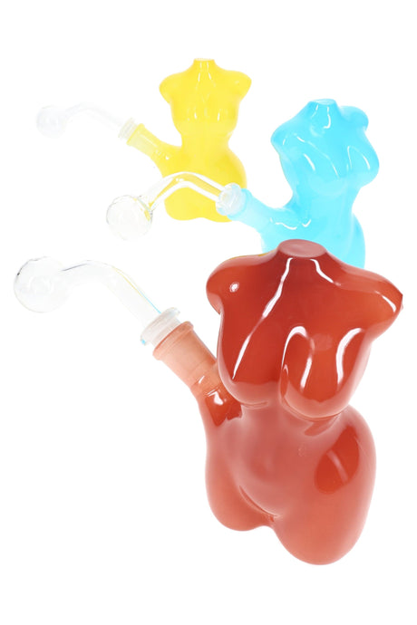 Female Figure Oil Burner Rig “Siren” – 6″ – 18.8 mm Female – Assorted Colors