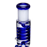 1Stop Glass 14" Glycerin Straight Tube Bong in Black & Blue with Matrix Percolator