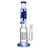 1Stop Glass 14" Glycerin Straight Tube Bong with Blue Accents and Matrix Percolator