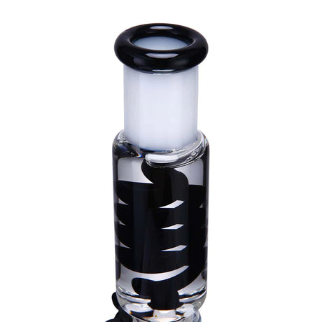 1Stop Glass 14" Black Glycerin Straight Tube Bong with Matrix Percolator - Close-up