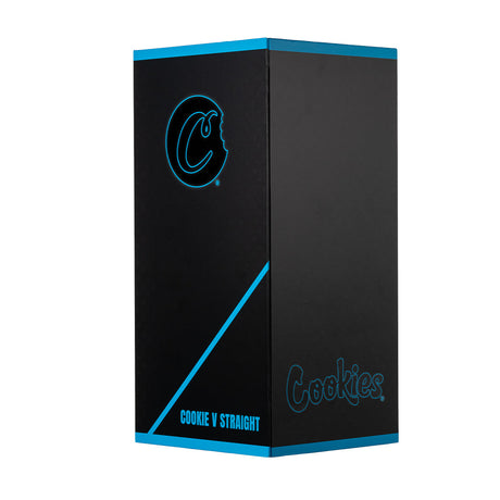 Cookies V Straights Water Pipe packaging box with logo, front view on white background