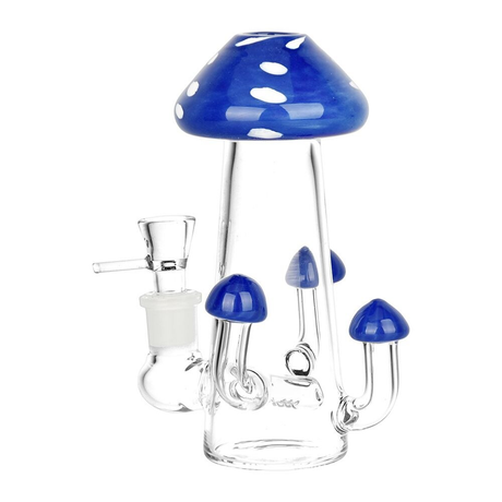 Old School Toadstool Glass Water Pipe | 6" | 14mm F | Colors Vary