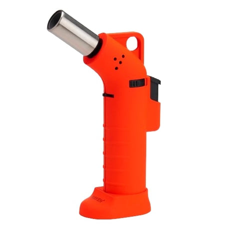 Maven One 7.5" Orange Torch with Single Jet Flame, Windproof, Refillable, Side View