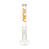 MAV Glass 18" Classic Straight Bong in Borosilicate with Clear Glass - Front View