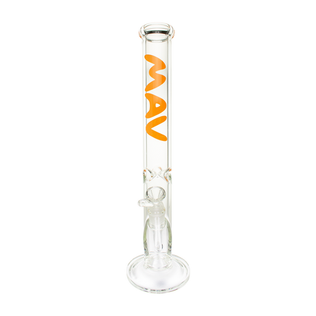 MAV Glass 18" Classic Straight Bong in Borosilicate with Clear Glass - Front View