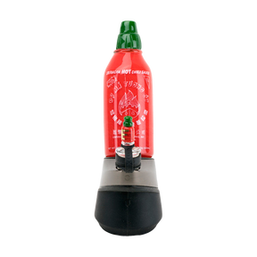 Empire Glassworks Sriracha Bottle Glass Attachment for PuffCo Peak & Pro, front view on white background