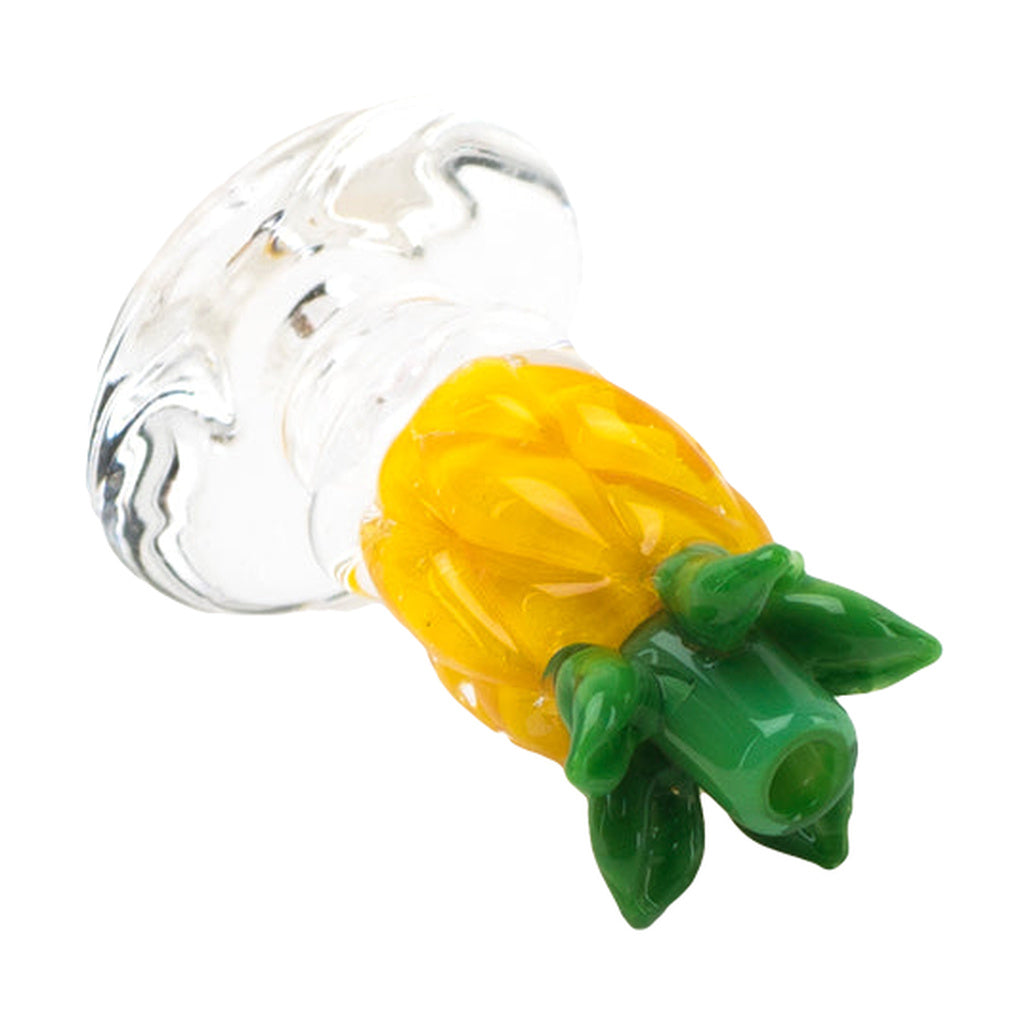 Empire Glassworks Pineapple Carb Cap, Clear with Yellow & Green, Heady Borosilicate Glass