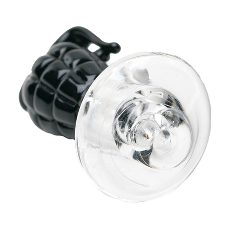 Empire Glassworks Grenade Puffco Peak Glass Carb Cap, Novelty Design, Front View