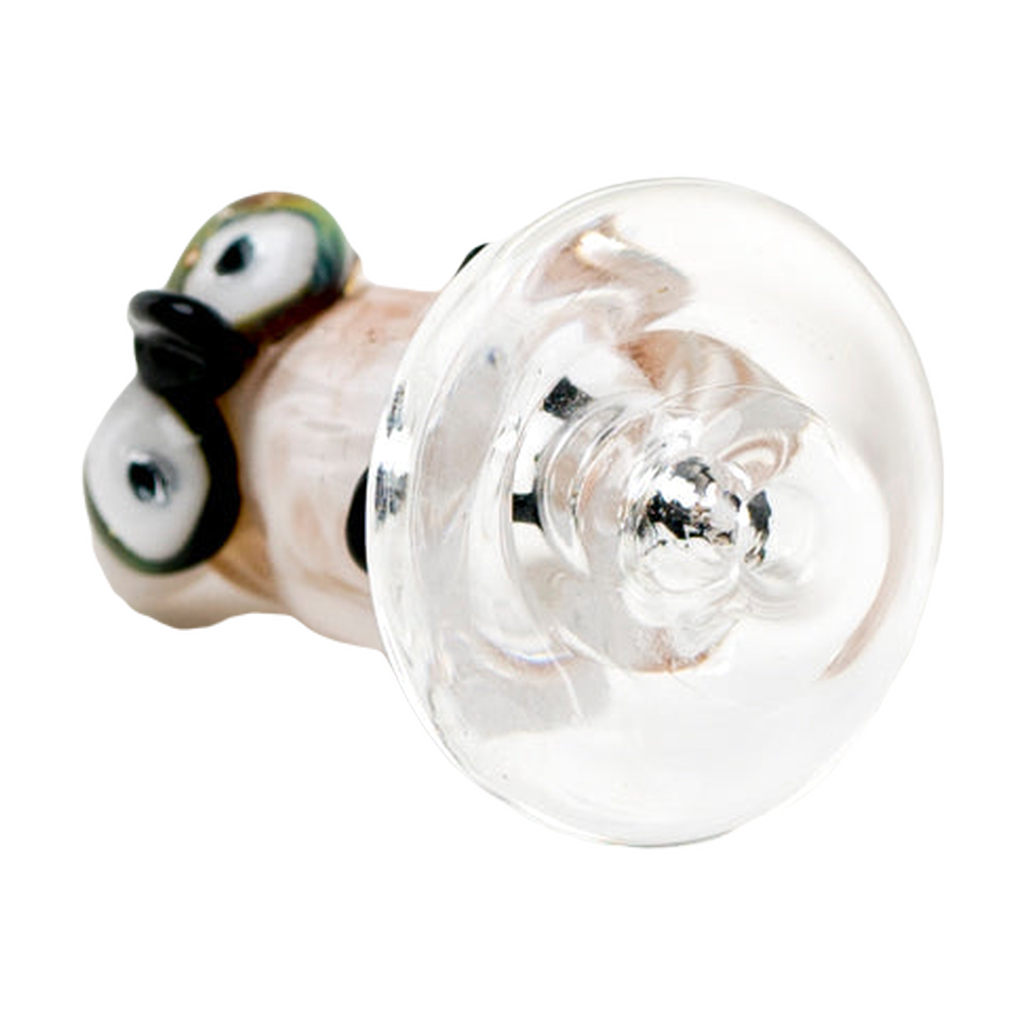 Empire Glassworks Owl Puffco Peak Glass Carb Cap, Novelty Design, Front View