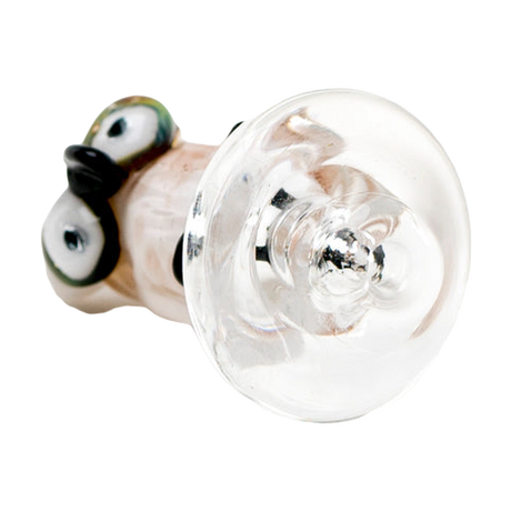 Empire Glassworks Owl Puffco Peak Glass Carb Cap, Novelty Design, Front View