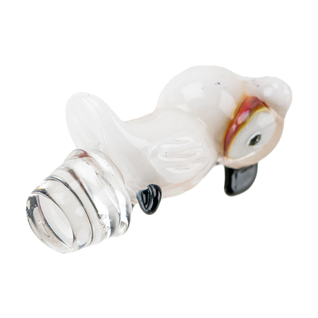 Empire Glassworks Owl-Themed Carb Cap for Puffco Peak Pro, Borosilicate Glass, Side Angle