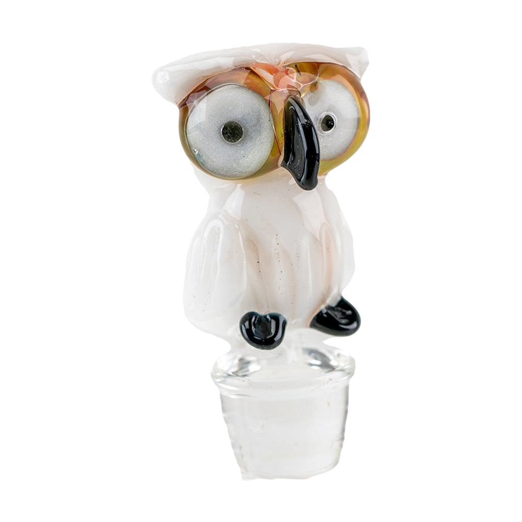 Empire Glassworks Owl Puffco Peak Pro Carb Cap, Borosilicate Glass, Front View