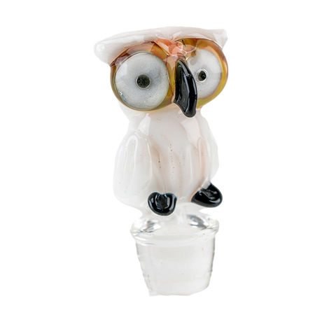 Empire Glassworks Owl Puffco Peak Pro Carb Cap, Borosilicate Glass, Front View