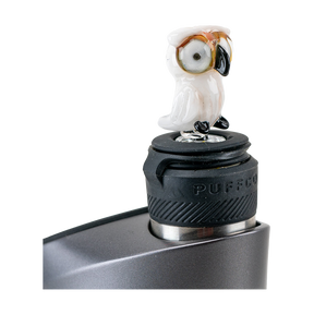 Empire Glassworks Owl Puffco Peak Pro Glass Carb Cap, Borosilicate, Side View