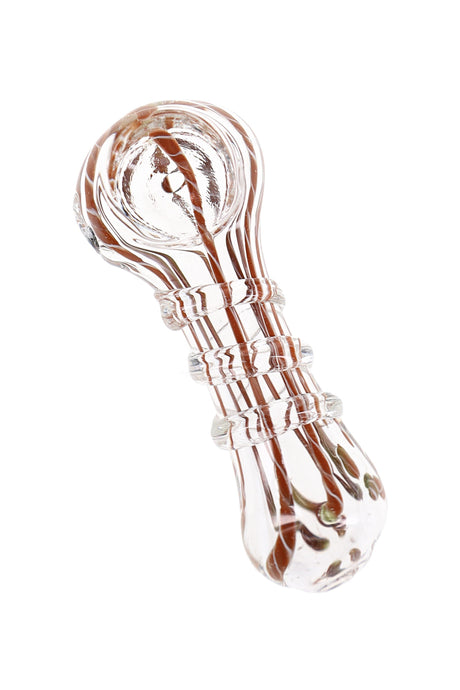 Colorful Striped Glass Spoon Pipe Pocket Coil 2.5 inch