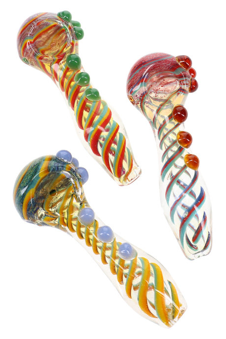 Color-Changing Frit Spoon Pipe Marble Swirl 4.5 inch alternate view