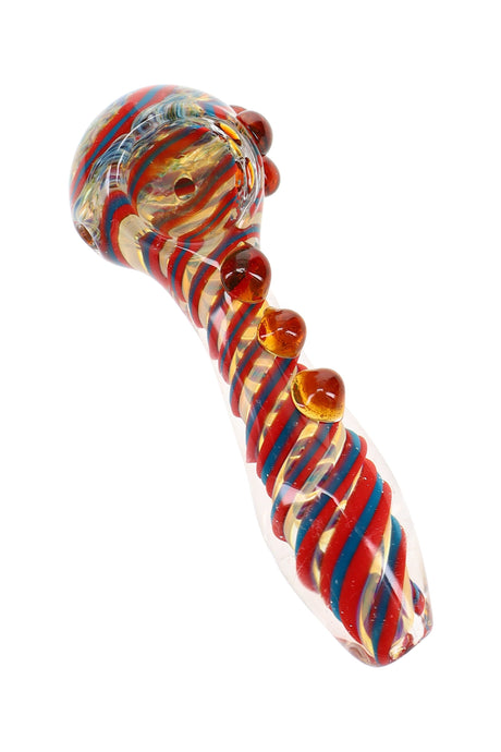 Color-Changing Frit Spoon Pipe Marble Swirl 4.5 inch