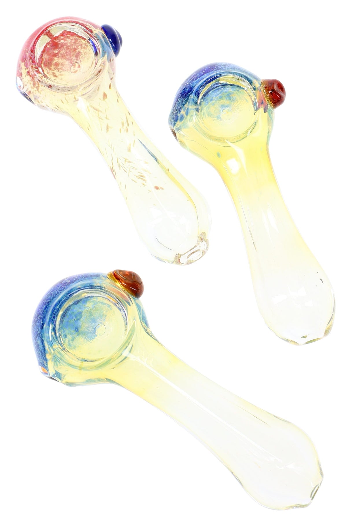 Color-Changing Frit Glass Pipe - Spoon Bowl - 3.5" - Assorted Colors