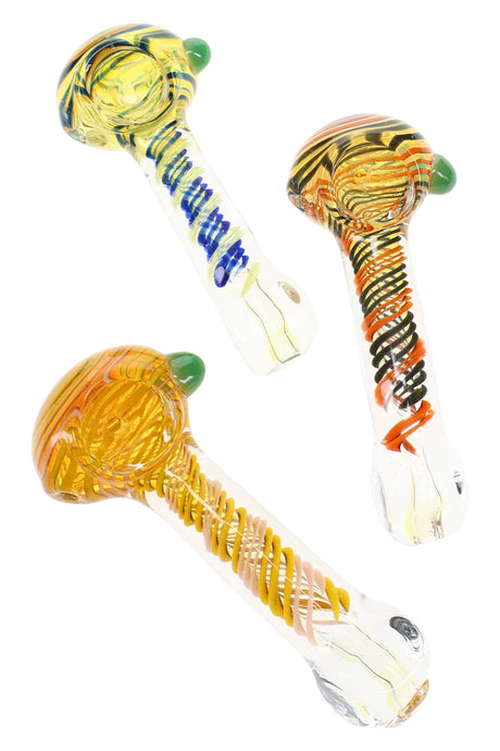 Color-Changing Striped Spoon Pipe Square Swirl 4 inch alternate view