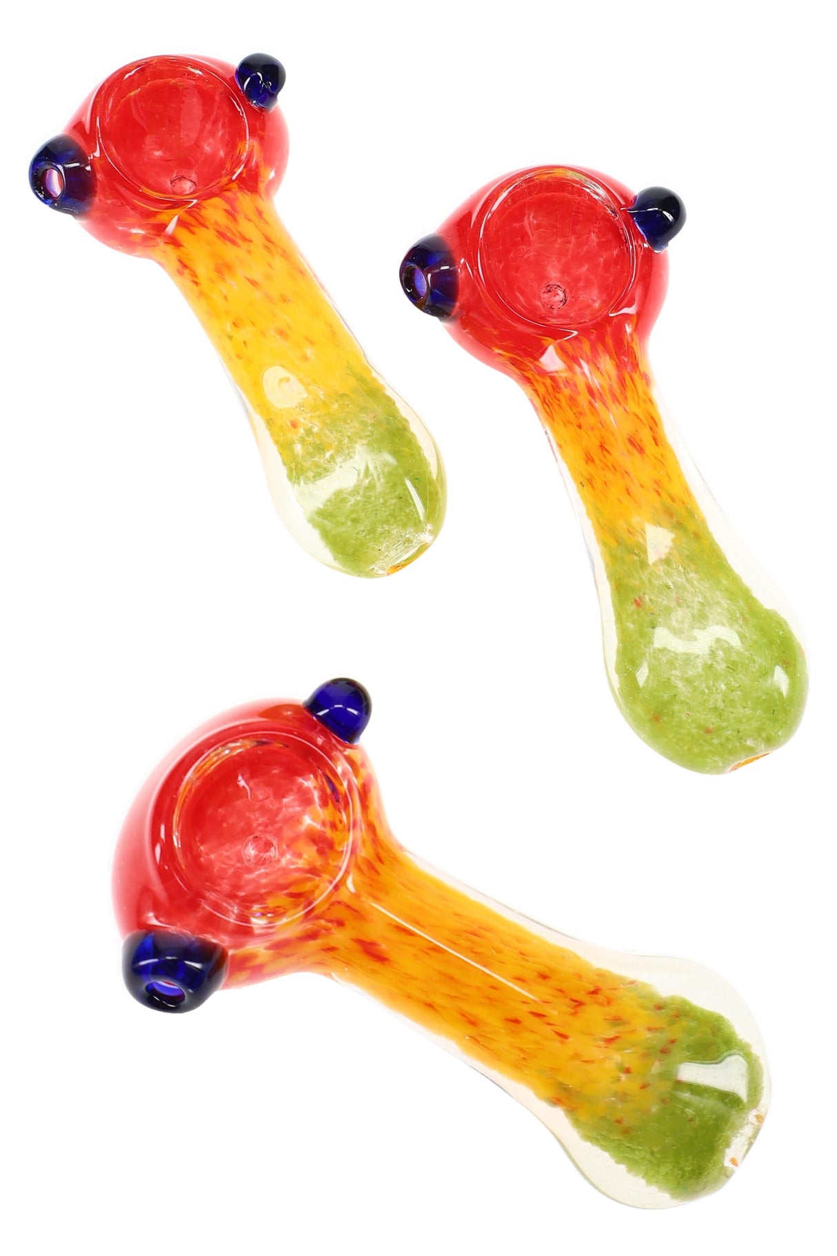 Rasta Frit Glass Spoon Pipe “Marley Marble” – 3½″ – Assorted Colors
