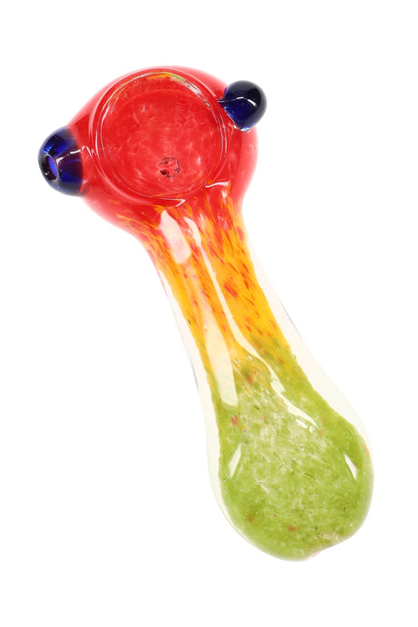 Rasta Frit Glass Spoon Pipe “Marley Marble” – 3½″ – Assorted Colors
