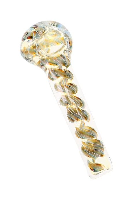 Color-Changing Striped Spoon Pipe Tiny Spiral 3.5 inch