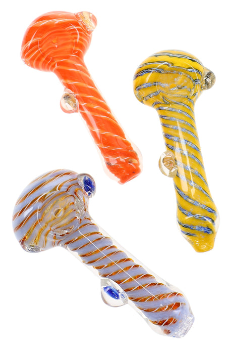 Colorful Frit Spiral Spoon Pipe Twist Confetti 4 inch alternate view