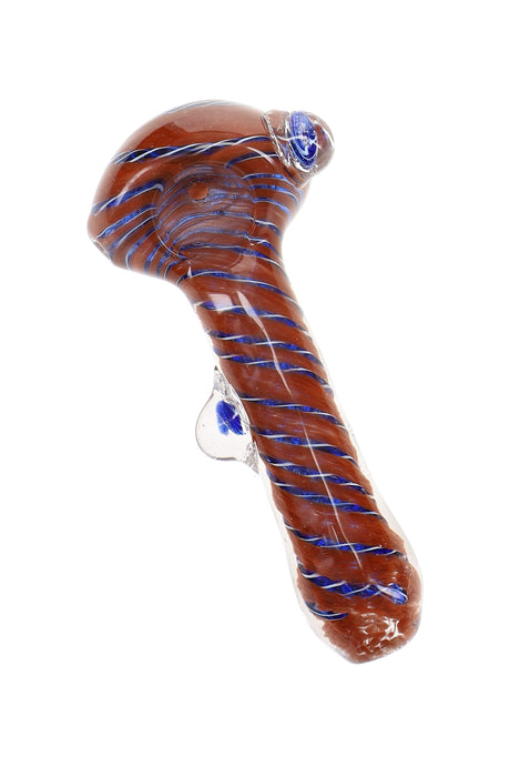 Colorful Frit Spiral Spoon Pipe Twist Confetti 4 inch