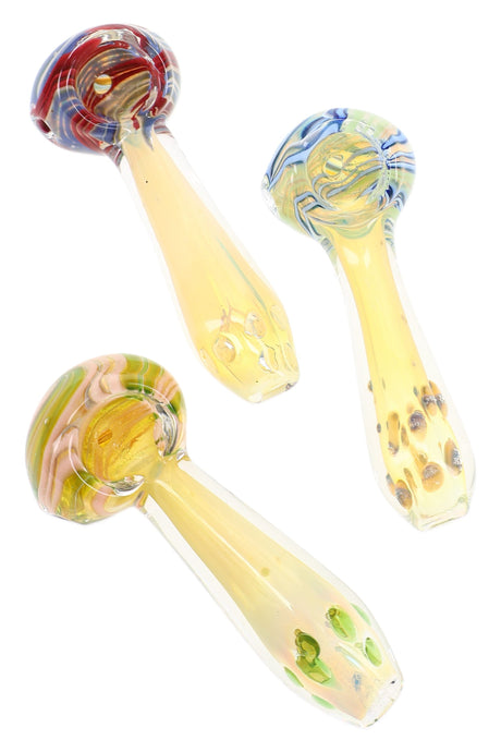 Color-Changing Striped Spoon Pipe Marble Mini 3.5 inch alternate view