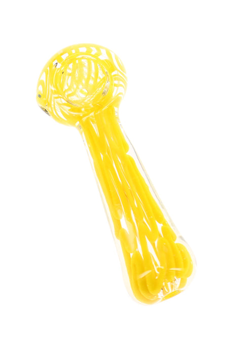 Thick Clear Striped Spoon Pipe Marble Stripe 5 inch
