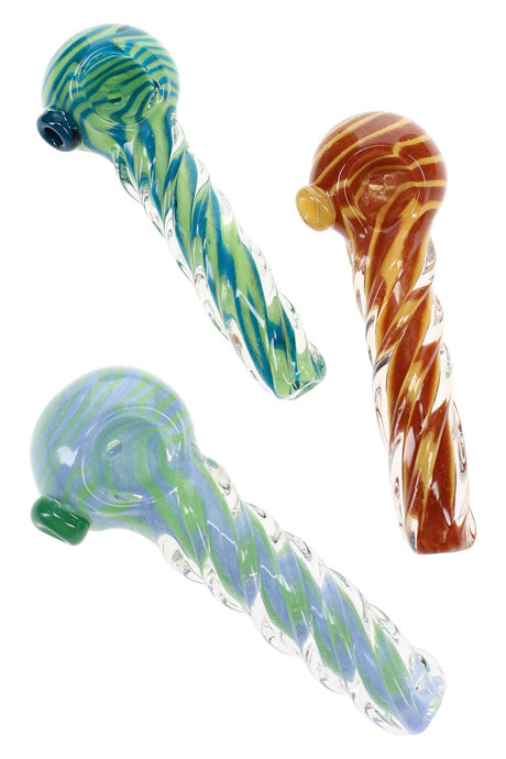 Color-Changing Frit Twisted Spoon Pipe Twist Pop 4.5 inch alternate view