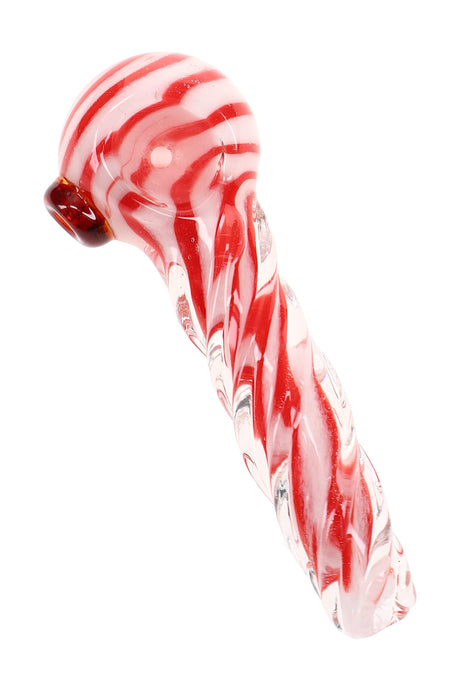 Color-Changing Frit Twisted Spoon Pipe Twist Pop 4.5 inch