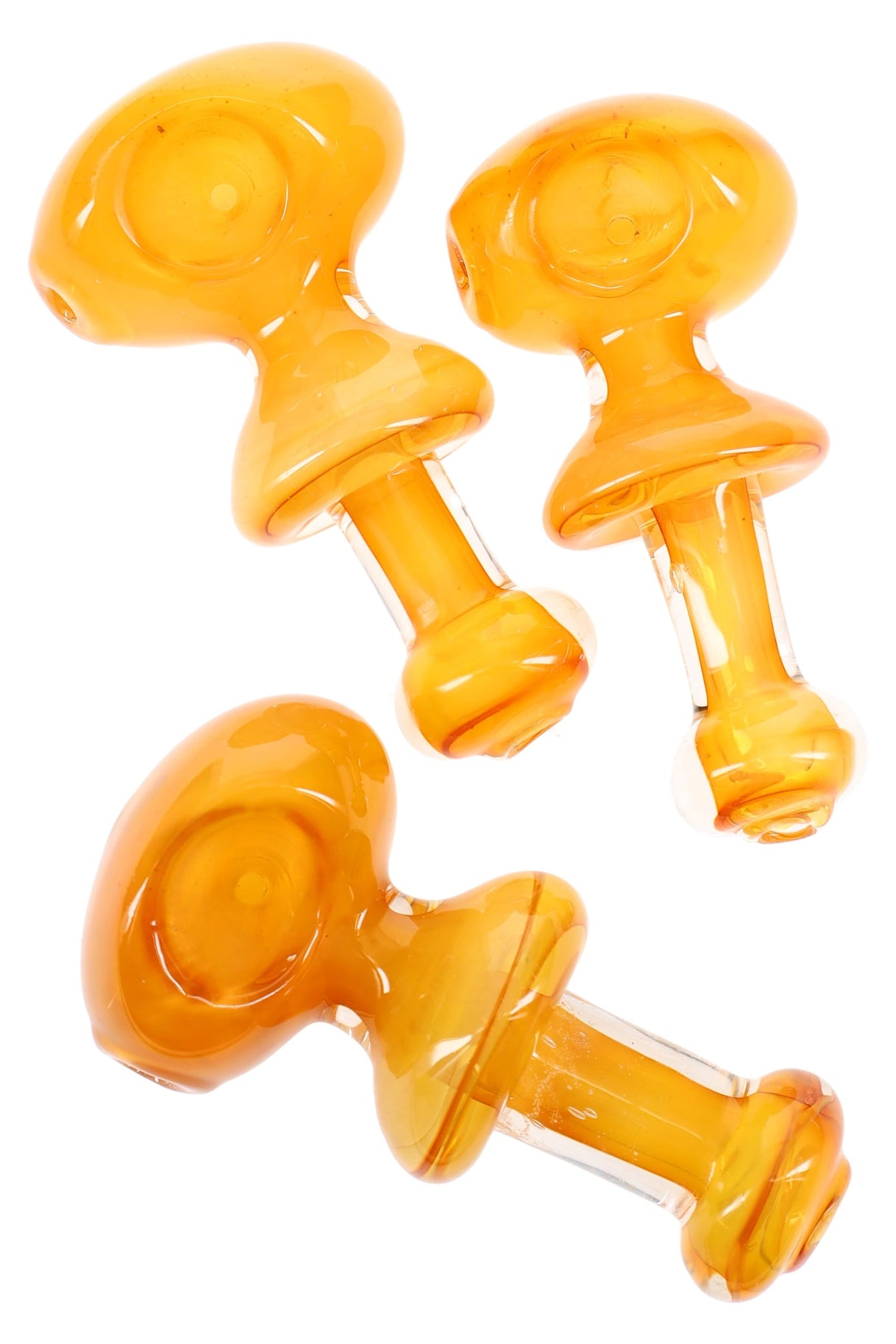 Gold Fumed Ring Glass Spoon Pipe “Halo Grip” – Assorted Colors