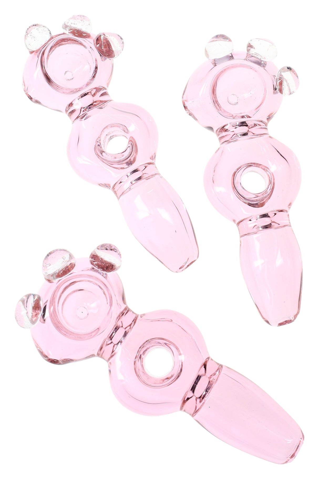 Pink Donut Hole Glass Pipe “Sweet Loop” – 5″