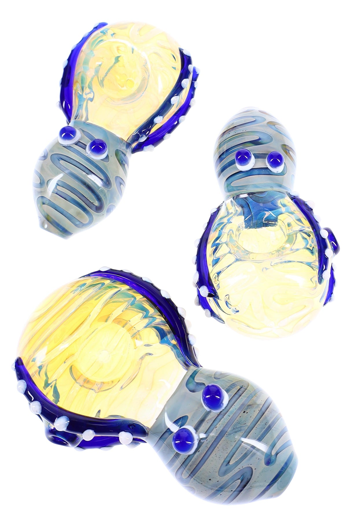 Silver Fumed Octopus Glass Spoon “Sea Squish” – 4″ – Assorted Colors