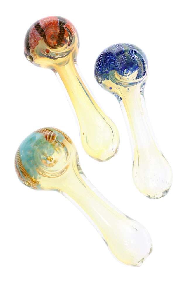 Color Changing Frit Glass Hand Pipe “Stripe Fade” – Assorted Colors ...