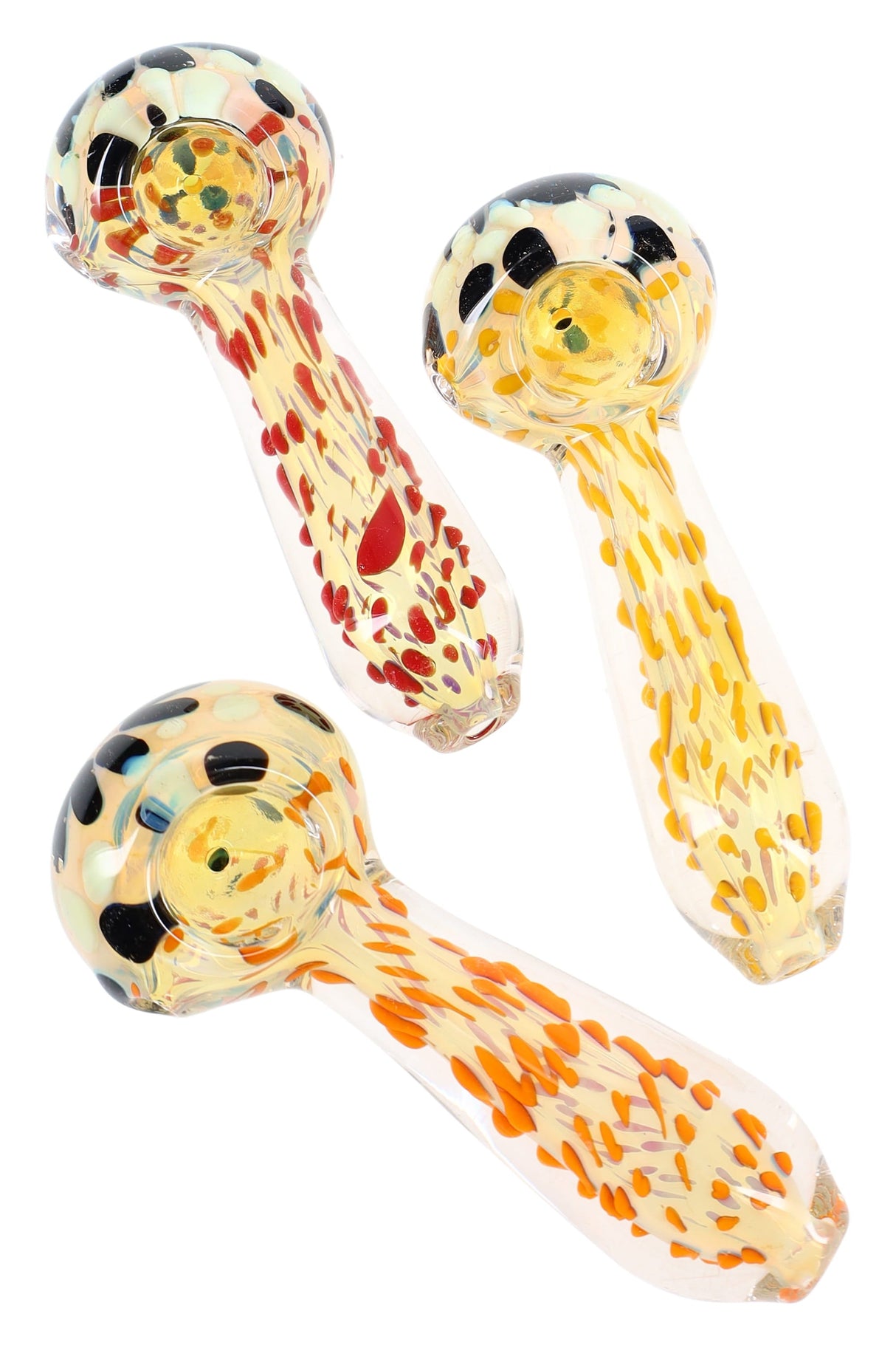 4″ Color-Changing Neon Dot Spoon Pipe - Assorted Colors