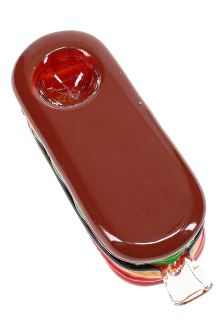 Glass Sandwich Hand Pipe “Deli Bite” – 5″