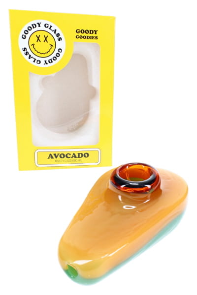 Goody Glass Avocado Hand Pipe – 4.5″
