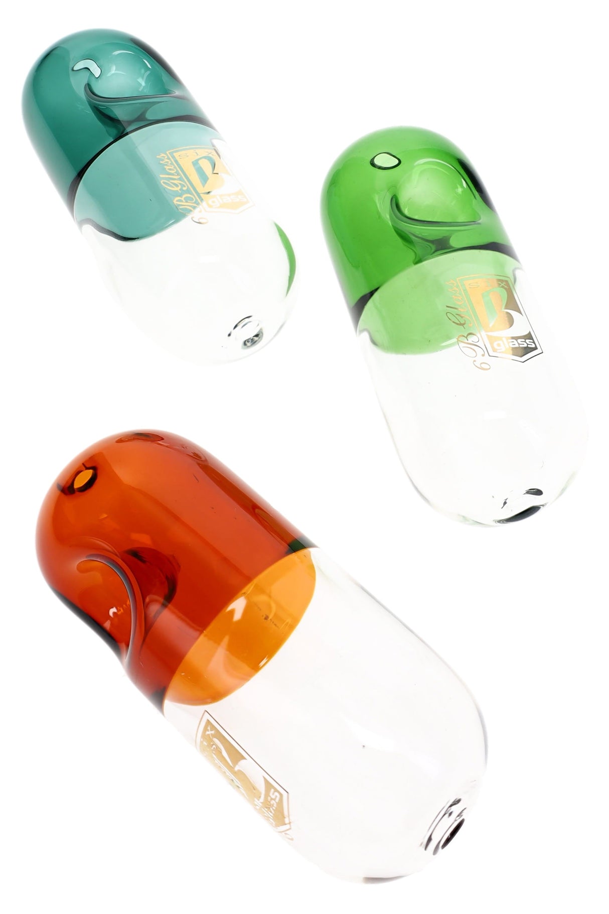 6B Glass Pill Steamroller pipe - alternate view 2