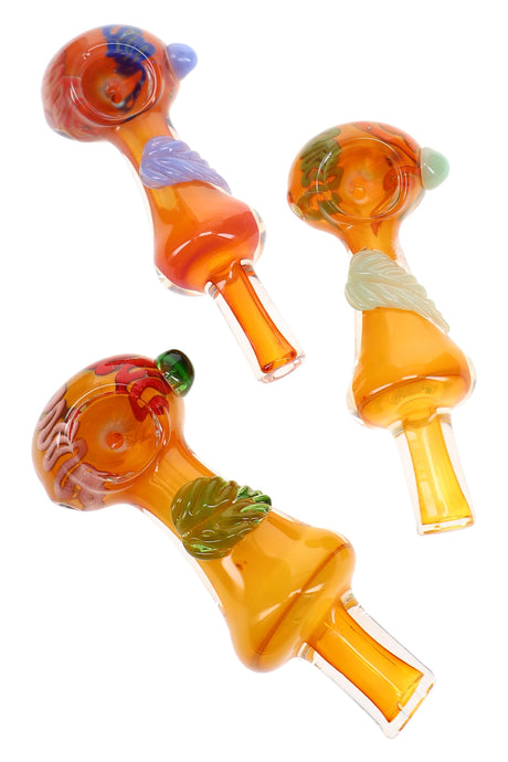 Gold Fumed Leaf Spoon Pipe Leaf Luster 5 inch alternate view
