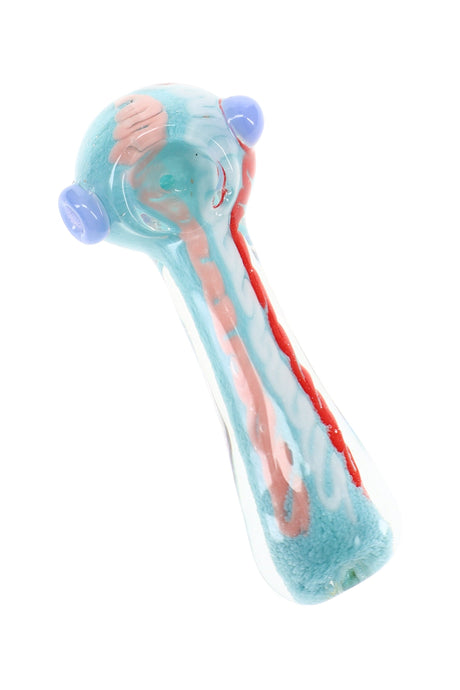 Multicolor Squiggle Frit Spoon Pipe Candy Current 5 inch