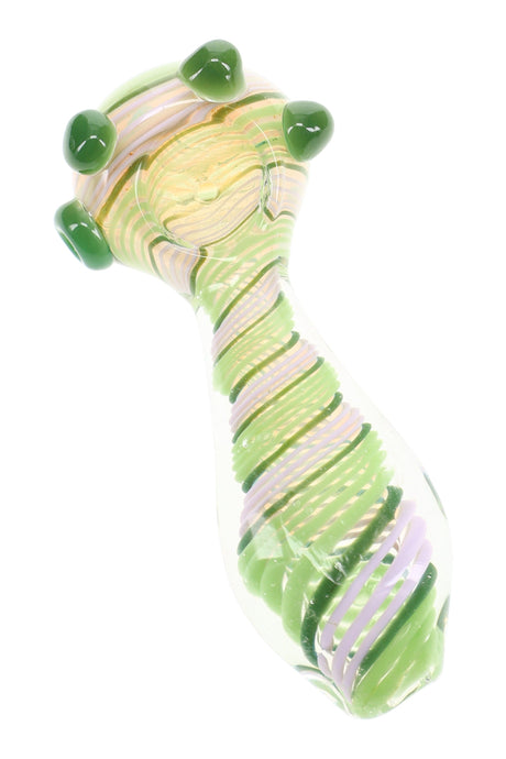 Color-Changing Spiral Striped Spoon Pipe Ribbon Spin 5 inch