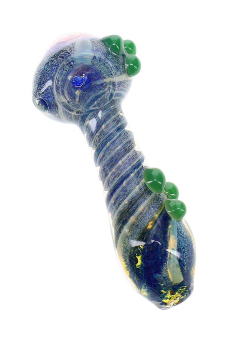 Silver Fumed Floral Spoon Pipe Garden Wizard 5 inch