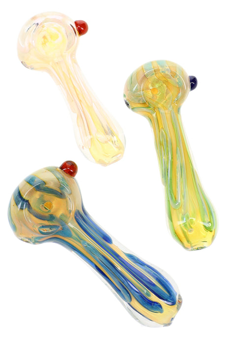 Silver Fumed Squiggle Spoon Pipe Tiny Twister 3.5 inch alternate view