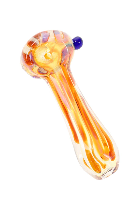 Silver Fumed Squiggle Spoon Pipe Tiny Twister 3.5 inch