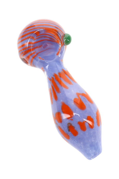 Bright Frit Striped Dot Spoon Pipe Dot Pop 4.5 inch